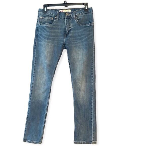 Levi’s 511 16R 28/28 Boys Blue Denim Rustic Western School Skinny Faded Jeans - Picture 1 of 10